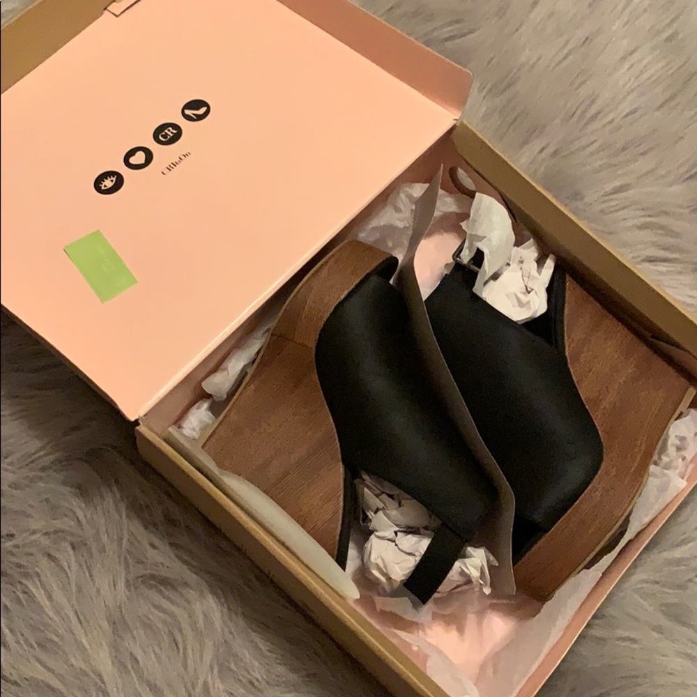 Charlotte Russe Wedge Heels (Black)